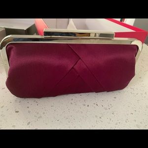 Silk Berry Pleat Clutch